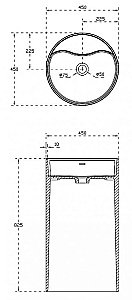 Раковина напольная NT Bagno Rimini 45 NT407 белая матовая купить в интернет-магазине Sanbest