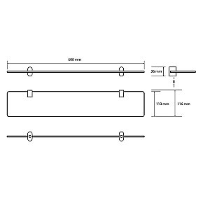 Полка Bemeta Organic Black 167102240 черная матовая купить в интернет-магазине сантехники Sanbest