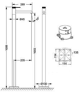 Смеситель для раковины Vincea Rim VFBF-2R1BG брашированное золото купить в интернет-магазине сантехники Sanbest