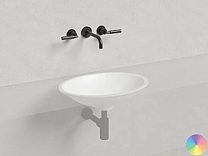 Раковина врезная снизу столешницы Salini MAREA 11 1802211MF 55 из искусственного камня S-Stone, матовая, цвет по RAL полностью купить в интернет-магазине Sanbest