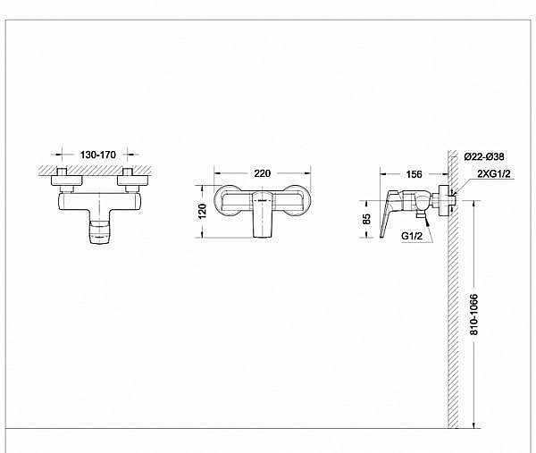 Смеситель для душа BRAVAT Real F9121179CP-01 купить в интернет-магазине сантехники Sanbest