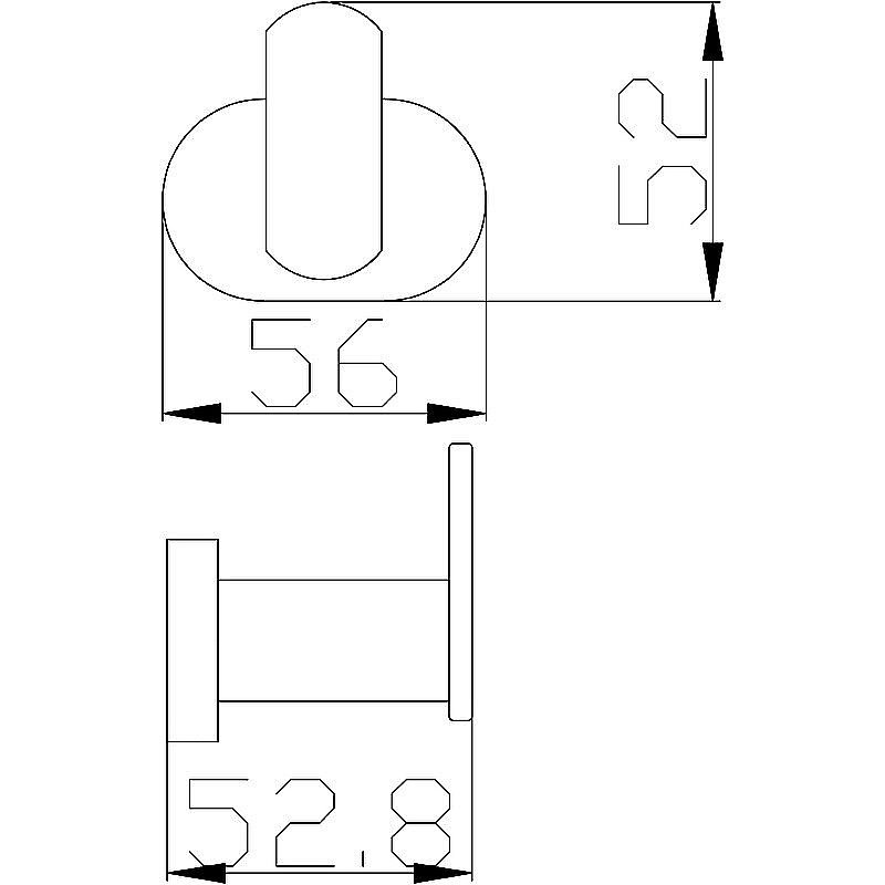Крючок настенный Rav-Slezak YUKON YUA0100CB белый/хром купить в интернет-магазине сантехники Sanbest