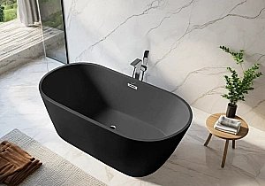 Ванна акриловая CeruttiSpa Resia 10521 170х75 черная матовая купить в интернет-магазине Sanbest