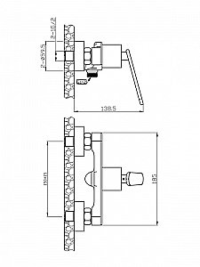 Смеситель для душа Agger Beauty A2620000 купить в интернет-магазине сантехники Sanbest