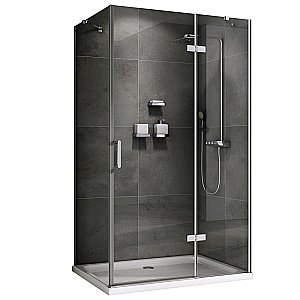 Душевой уголок ABBER Zart AG08100-S91 стекло прозрачное/профиль хром купить в интернет-магазине Sanbest