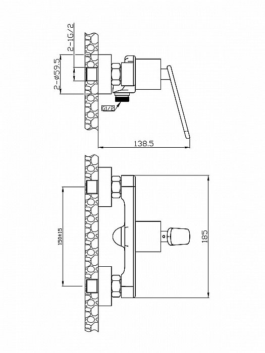 Смеситель для душа Agger Beauty A2620000 купить в интернет-магазине сантехники Sanbest
