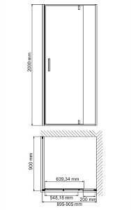 Душевой уголок WasserKRAFT Elbe 74P03 90x90 купить в интернет-магазине Sanbest