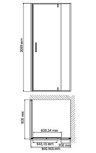 Душевой уголок WasserKRAFT Elbe 74P03 90x90 купить в интернет-магазине Sanbest