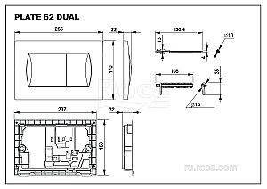 Кнопка для инсталляции Roca Active 62B 8901160B1 купить в интернет-магазине сантехники Sanbest