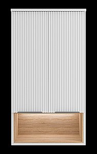 Шкаф подвесной Misty Enfida 60 ENF-08060-011 Белый / Дуб Сонома светлый для ванной в интернет-магазине сантехники Sanbest