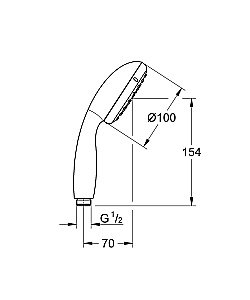 Душевая лейка Grohe New Tempesta Classic 27852001 купить в интернет-магазине сантехники Sanbest