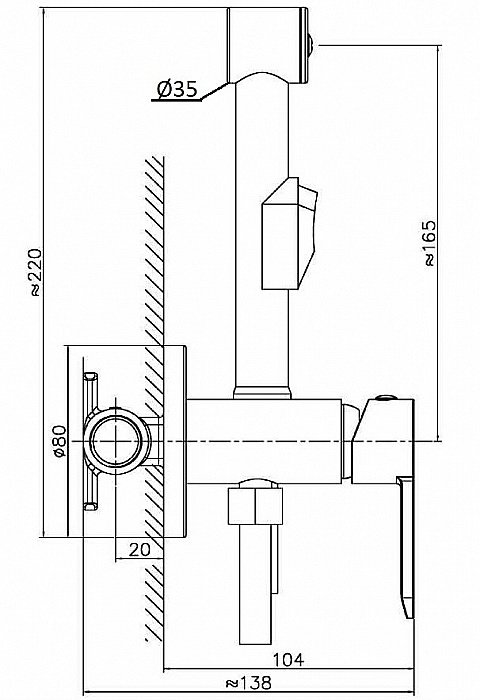 Гигиенический душ Agger Gorgeous A0270000 купить в интернет-магазине сантехники Sanbest