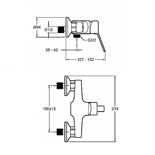 Смеситель для душа Jacob Delafon EO E24159RU-CP хром купить в интернет-магазине сантехники Sanbest