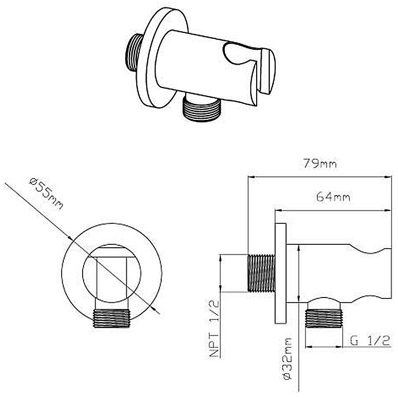 Душевая система Vincea Inspire VSFW-3I21T2CH хром купить в интернет-магазине сантехники Sanbest