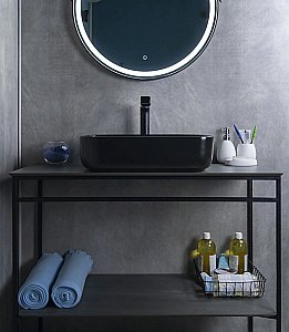 Раковина накладная Gid Geometrico 50 Bm1304 53350 черная матовая купить в интернет-магазине Sanbest