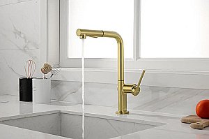 Смеситель для кухни Paulmark Neo Ne214419-LG  светлое золото купить в интернет-магазине сантехники Sanbest