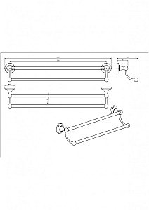 Полотенцедержатель CeramaLux Caps 51309 хром купить в интернет-магазине сантехники Sanbest