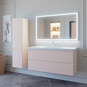 Тумба с раковиной Caprigo Forte 120 два ящика, цвет на выбор/эмаль для ванной в интернет-магазине Sanbest
