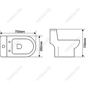 Унитаз моноблок Melana MLN-2013 белый, с крышкой микролифт, безободковый купить в интернет-магазине Sanbest