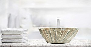 Раковина накладная WeltWasser WW ELBACH 3078 M804 41 бежевый мрамор купить в интернет-магазине Sanbest