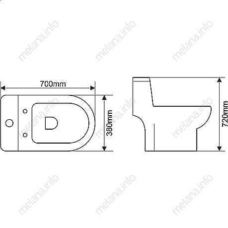 Унитаз моноблок Melana MLN-2013 белый, с крышкой микролифт, безободковый купить в интернет-магазине Sanbest