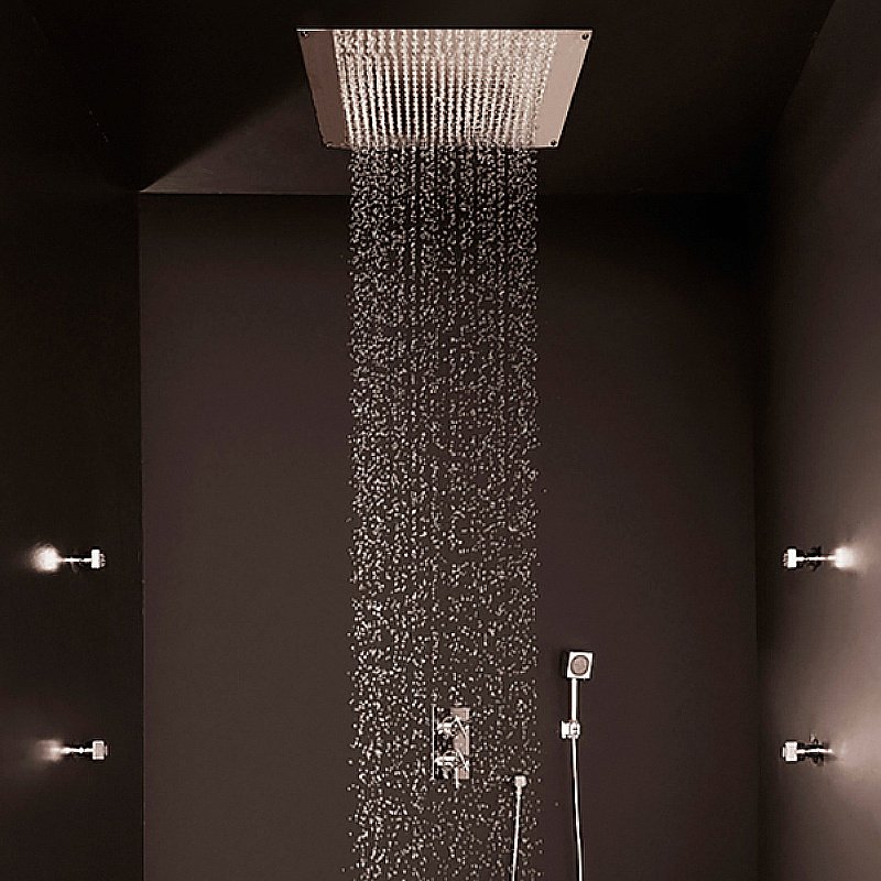 Верхний душ Bossini Dream Cube H38459.073 черный купить в интернет-магазине сантехники Sanbest