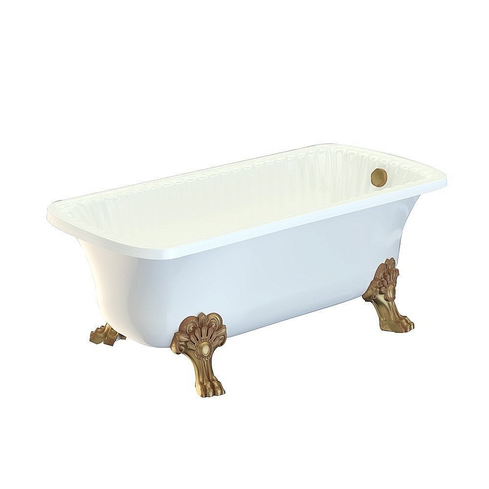 Ванна Migliore Olivia на лапах MIGLIORE 24628 174х83 белая,бронза купить в интернет-магазине Sanbest