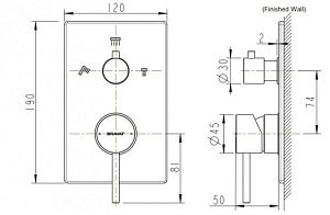 Смеситель для душа Bravat ARC P69193C-ENG купить в интернет-магазине сантехники Sanbest