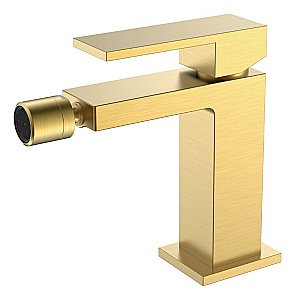 Смеситель для биде Boheme QUBIC Matt Gold 476-MG золото матовое купить в интернет-магазине сантехники Sanbest