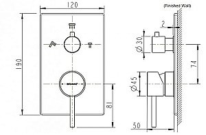 Смеситель для душа Bravat ARC P69193C-ENG купить в интернет-магазине сантехники Sanbest