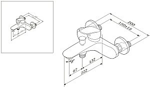 Смеситель для ванны AM.PM Like F8010016 купить в интернет-магазине сантехники Sanbest