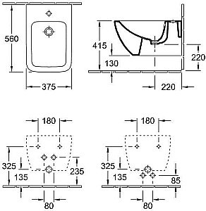 Биде подвесное Villeroy&Boch Venticello 441100R1 альпийский белый купить в интернет-магазине Sanbest
