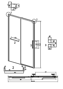 Душевая дверь Grossman Style 130 100.K33.05.130.21.02 стекло шиншилла/профиль черный матовый купить в интернет-магазине Sanbest