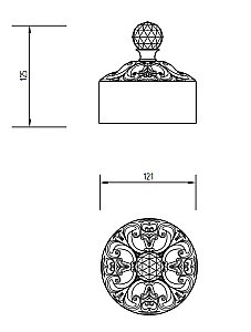 Баночка Migliore Cristalia ML.CRS-60.227.CR хром/swarovski купить в интернет-магазине сантехники Sanbest