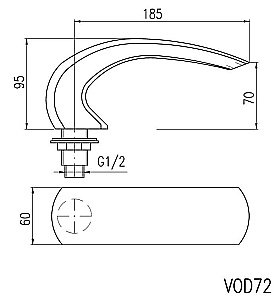 Излив водопад на ванну Rav-Slezak VOD7201 хром купить в интернет-магазине сантехники Sanbest