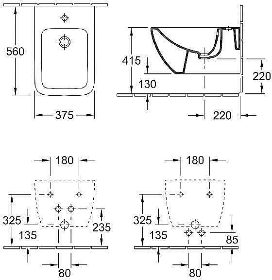 Биде подвесное Villeroy&Boch Venticello 441100R1 альпийский белый купить в интернет-магазине Sanbest