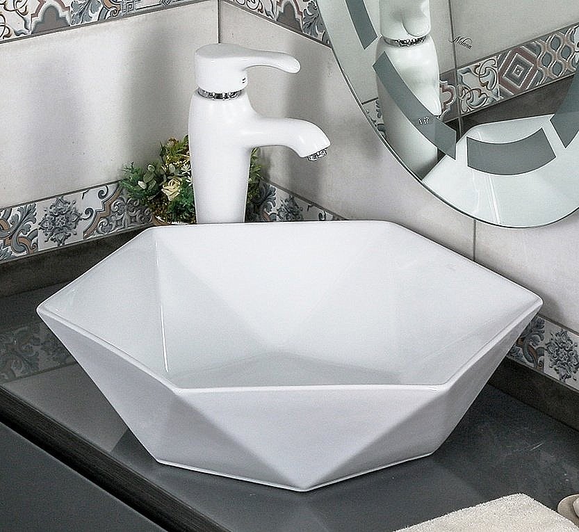 Раковина Melana A482A A482A-803 белая купить в интернет-магазине Sanbest