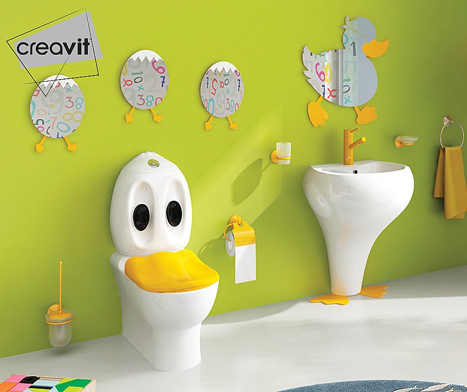 Унитаз детский CREAVIT DUCKY DC360-11 белый, с бачком купить в интернет-магазине Sanbest