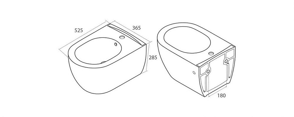 Биде Boheme Bianca 964-W белый глянцевый купить в интернет-магазине Sanbest