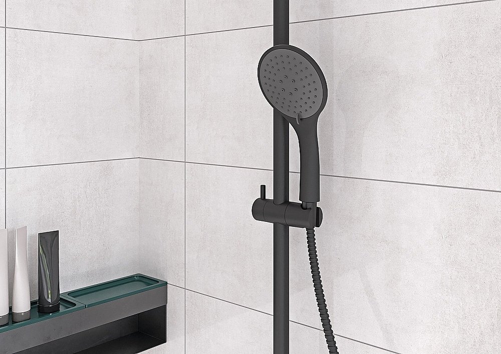 Душевая система Cersanit BRASKO BLACK 63112 черная матовая купить в интернет-магазине сантехники Sanbest
