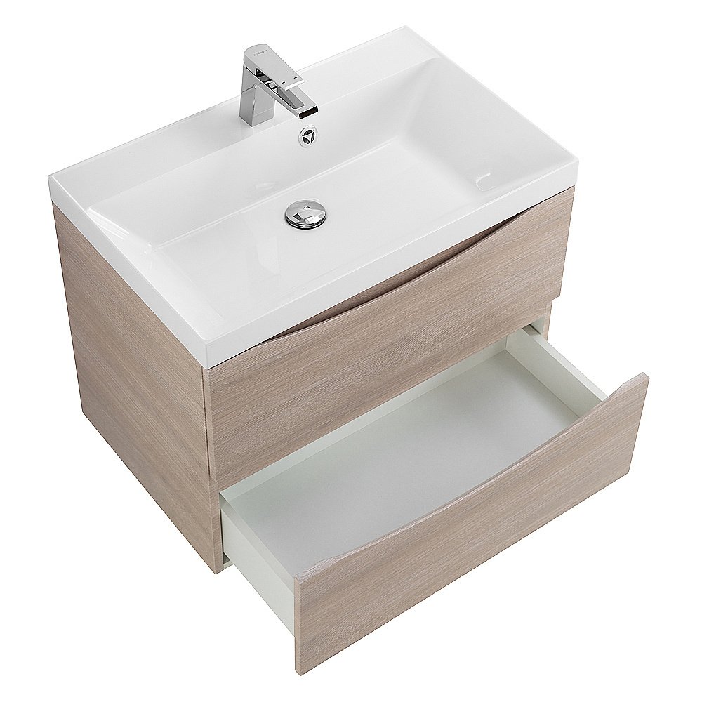 Тумба с раковиной Belbagno MARINO 65 подвесная Rovere Grigio для ванной в интернет-магазине Sanbest