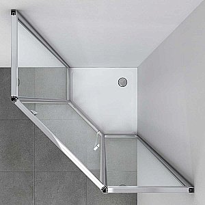 Душевой уголок Vincea PENTA VSP-3P900CLB 90x90 стекло прозрачное/профиль черный купить в интернет-магазине Sanbest