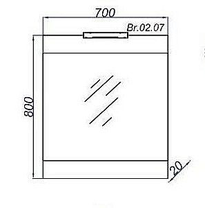 Зеркало Aqwella Бриг 70 дуб седой в ванную от интернет-магазине сантехники Sanbest