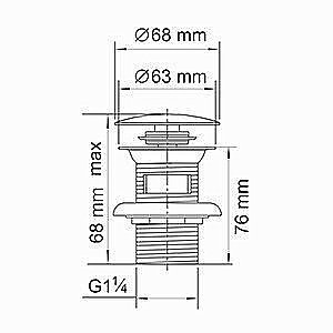 Донный клапан WasserKRAFT A047 купить в интернет-магазине сантехники Sanbest