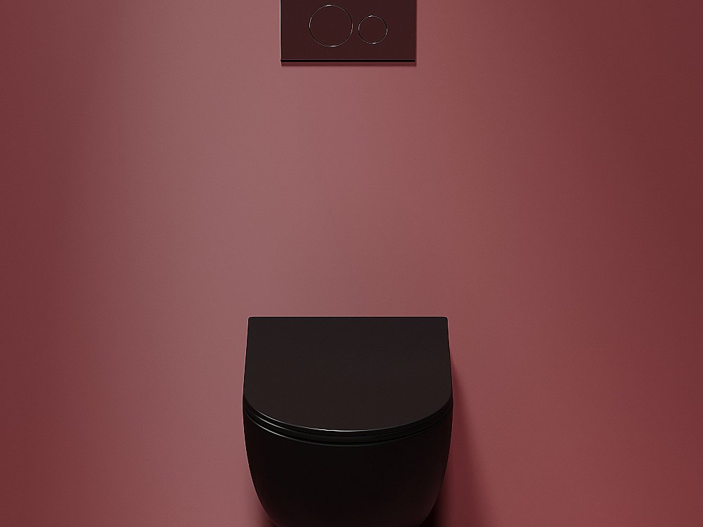 Унитаз подвесной Ceramica Nova Modena CN6063MB безободковый, с крышкой микролифт, черный матовый купить в интернет-магазине Sanbest