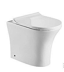 Унитаз приставной Ceramalux 217D белый, безободковый, с крышкой микролифт купить в интернет-магазине Sanbest