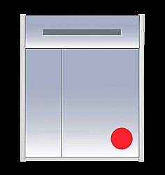 Зеркальный шкаф Misty Джулия 65 красный купить в интернет-магазине сантехники Sanbest
