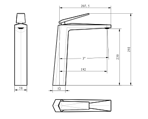 Смеситель для раковины Boheme Venturo 382-W купить в интернет-магазине сантехники Sanbest