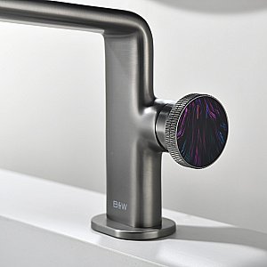 Смеситель для раковины Black&white Gravity GF-7207-GM оружейная сталь матовая купить в интернет-магазине сантехники Sanbest