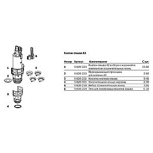 Смывное устройства для унитаза TECE А2 9820223 купить в интернет-магазине сантехники Sanbest